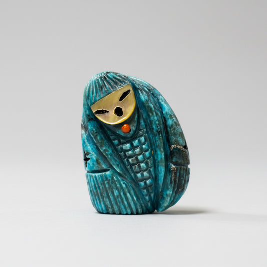 Kingman Turquoise Corn Maiden by Kateri Quandelacy Sanchez