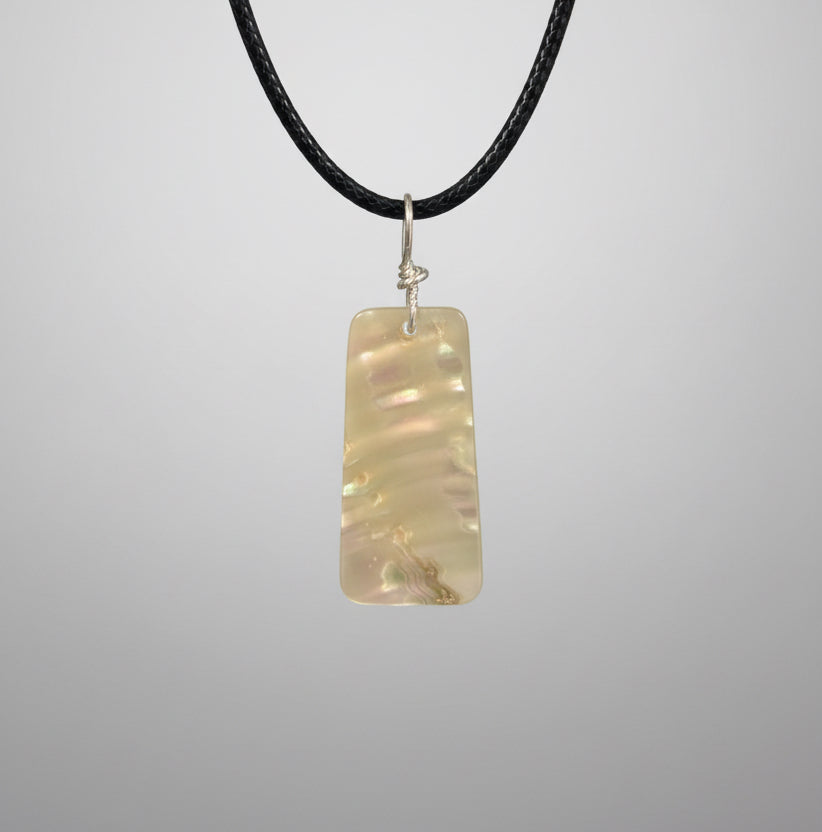 Abalone Dragonfly Pendant by Kateri Quandelacy Sanchez