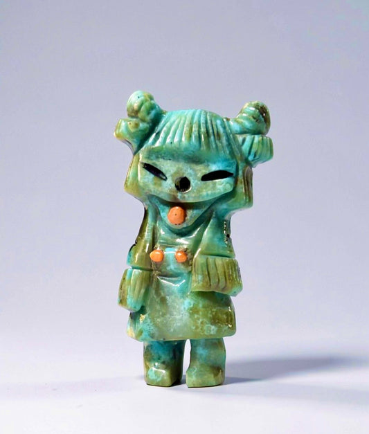Kingman Turquoise Hopi Dancer by Kateri Quandelacy Sanchez