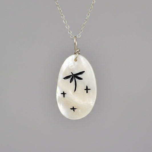 Abalone and Clam Shell Corn Maiden Pendant by Kateri Quandelacy Sanchez