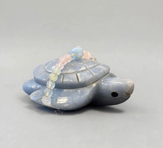 Angelite Turtle by Kateri Quandelacy Sanchez