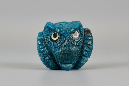 Apatite Owl by Kateri Quandelacy Sanchez