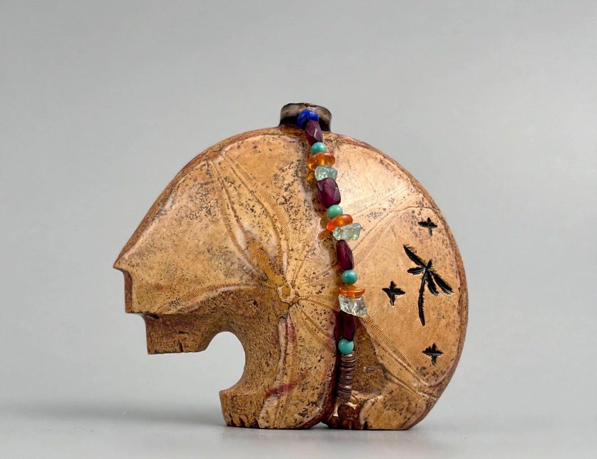 Fossilized Sand Dollar Bear by Kateri Quandelacy Sanchez