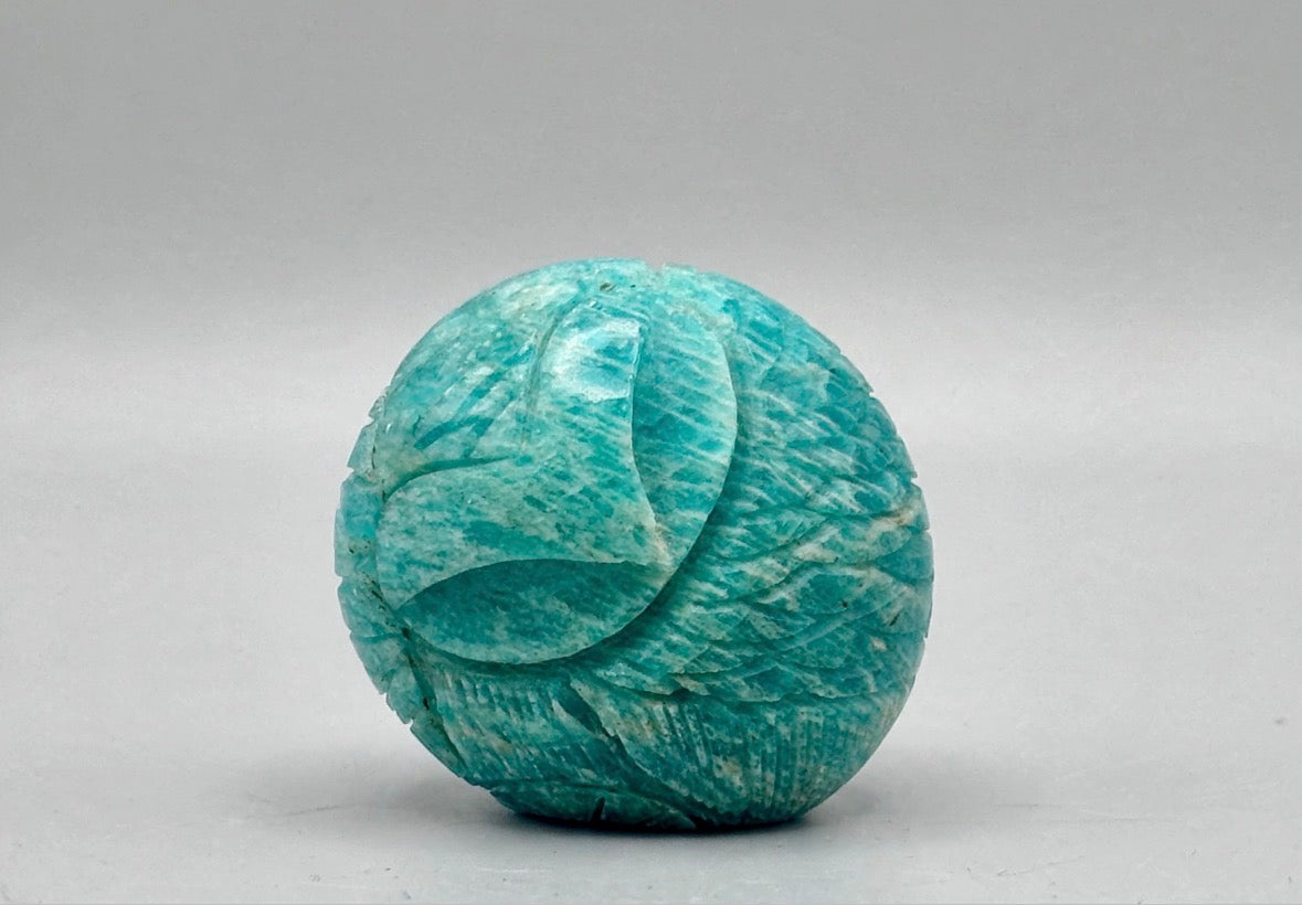 Amazonite Sleeping Owl by Kateri Quandelacy Sanchez