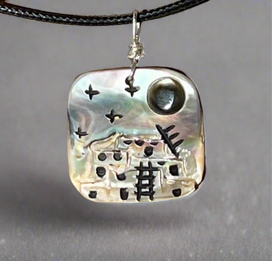 Abalone Pueblo Pendant by Quandelacy Sanchez