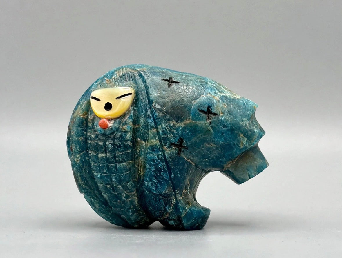 Apatite Corn Maiden and Bear by Kateri Quandelacy Sanchez