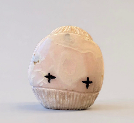 Pink Mangano Calcite Corn Maiden by Kateri Quandelacy Sanchez