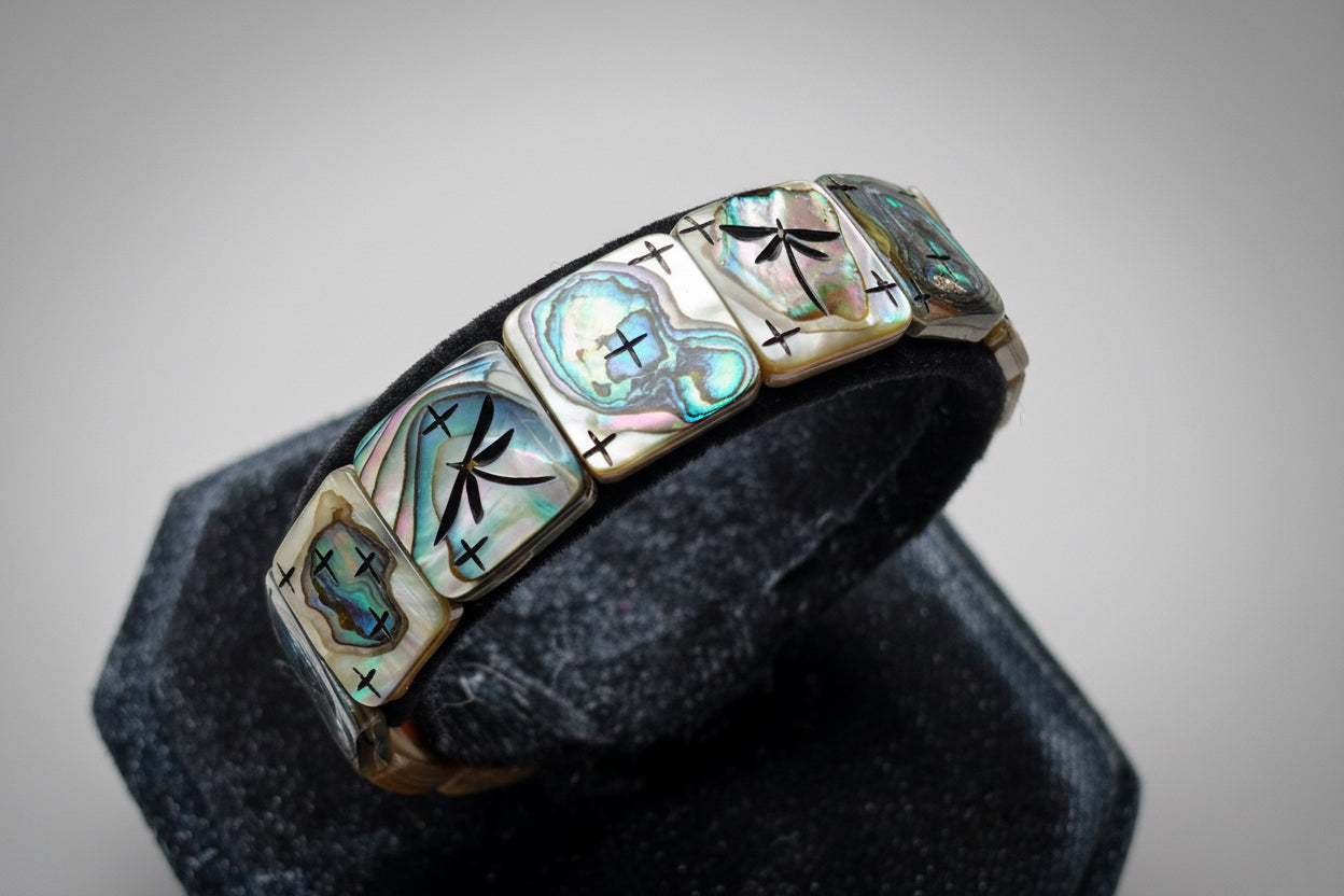 Abalone Dragonfly Women’s Bracelet by Kateri Quandelacy Sanchez