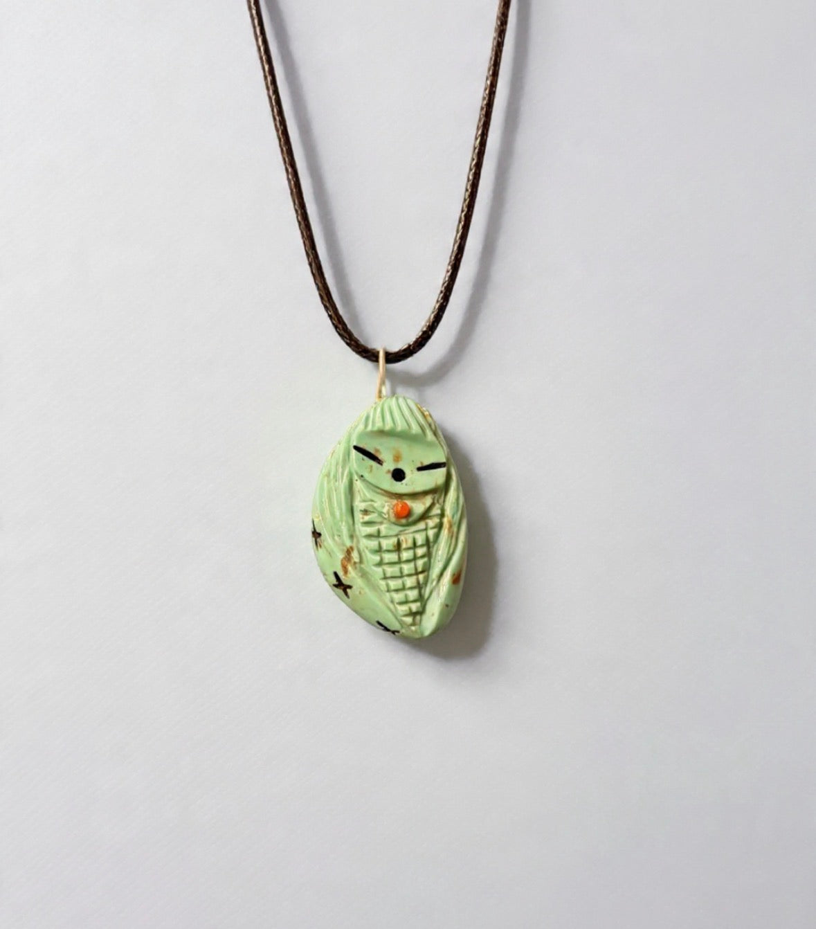 Elisa Turquoise Corn Maiden Pendant by Kateri Quandelacy Sanchez