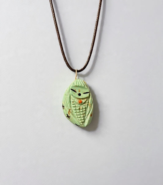 Elisa Turquoise Corn Maiden Pendant by Kateri Quandelacy Sanchez