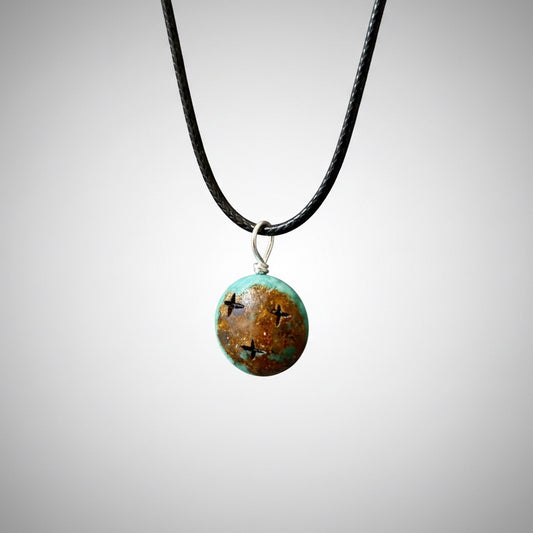 Campo Frio Turquoise Dragonfly Pendant by Kateri Quandelacy Sanchez