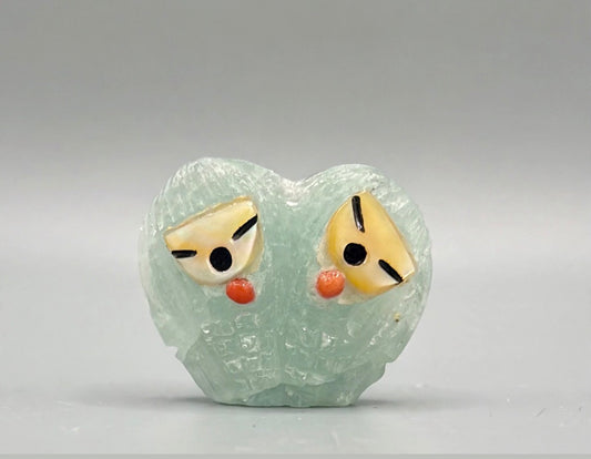 Green Fluorite Heart Shaped Corn Maidens by Kateri Quandelacy Sanchez