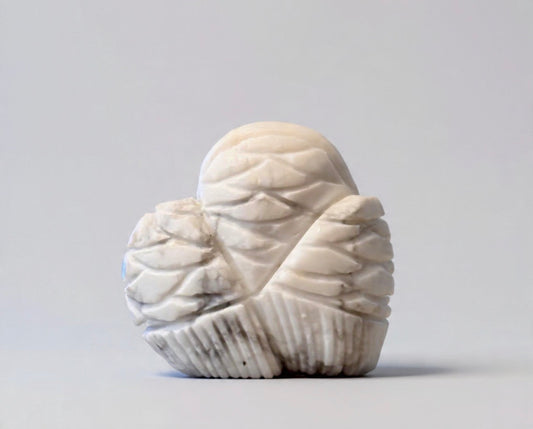 Howlite Sleeping Owl by Kateri Quandelacy Sanchez