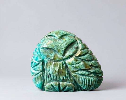 Kingman Turquoise Barn Owl by Kateri Quandelacy Sanchez