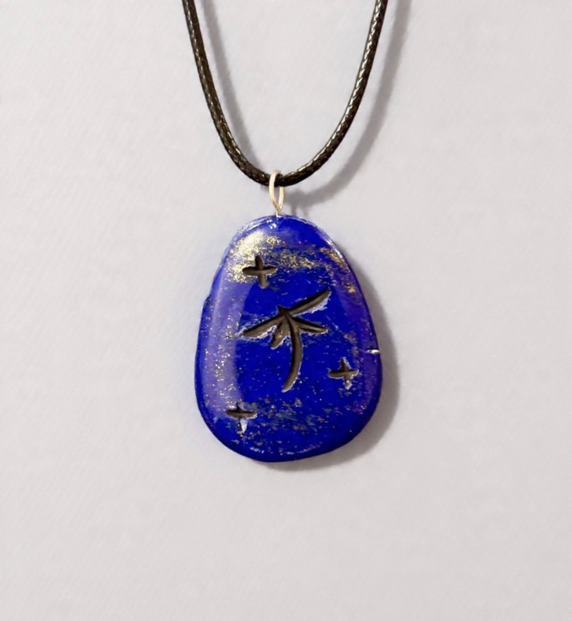 Lapis Corn Maiden Pendant by Kateri Quandelacy Sanchez